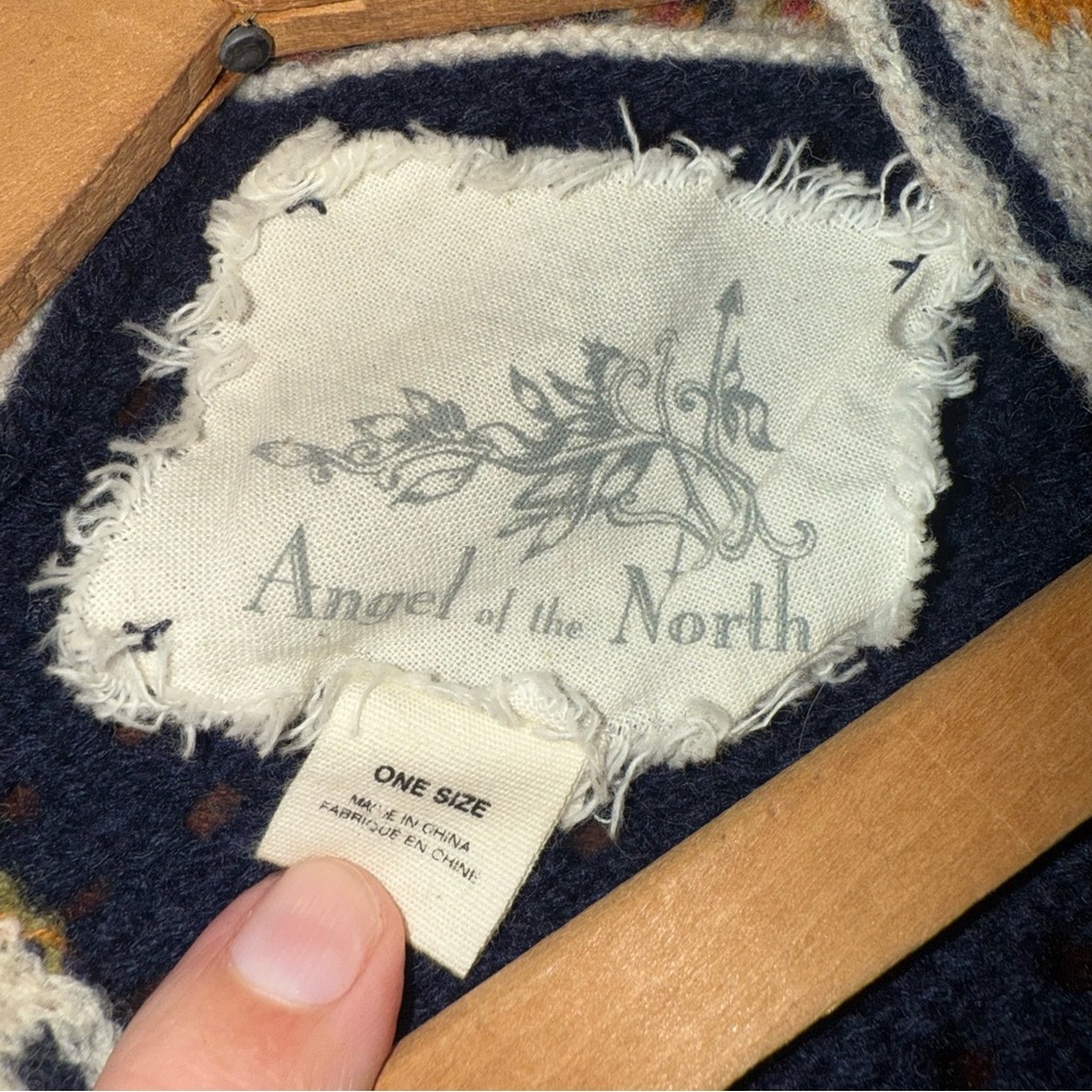 Anthropologie Angel of the North Wrap Shawl Floral Boho Embroidery - Picture 6 of 8